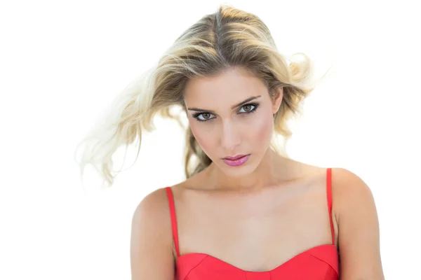 Beautiful serious blonde model — Stock Photo, Image