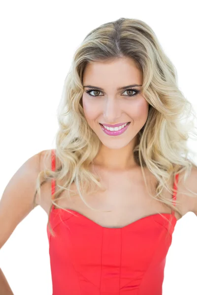 Bright smiling blonde model — Stock Photo, Image