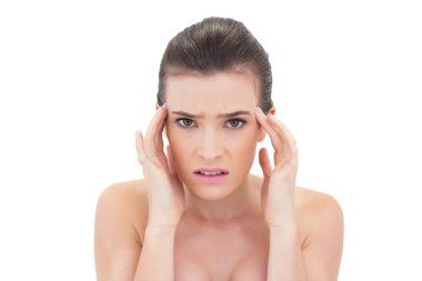 baş ağrısı muzdarip endişeli modeli