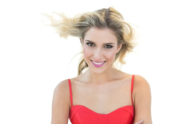 Charming smiling blonde model — Stock Photo, Image