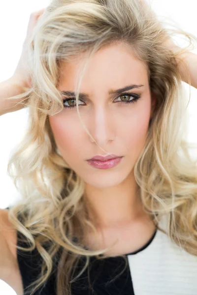 Leidenschaftliches blondes Model — Stockfoto