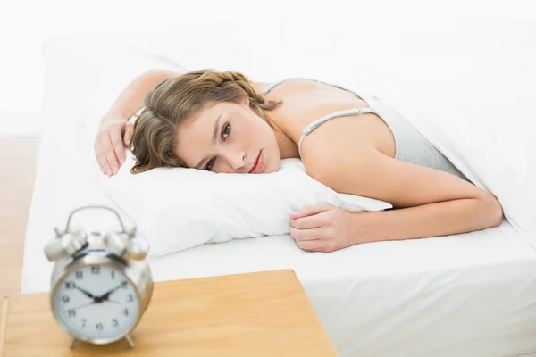 Pretty young woman just waking up — Stock Photo, Image