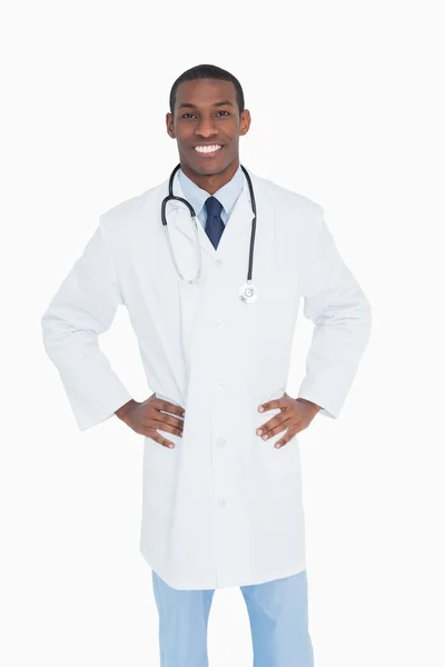Portrait of a happy male doctor — Stock Photo, Image