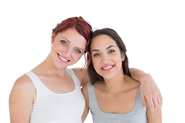 Close-up portrait of beautiful young female friends — Stock Photo, Image