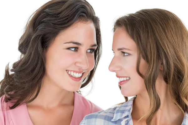 Close-up of two beautiful young female friends — Stock Photo, Image