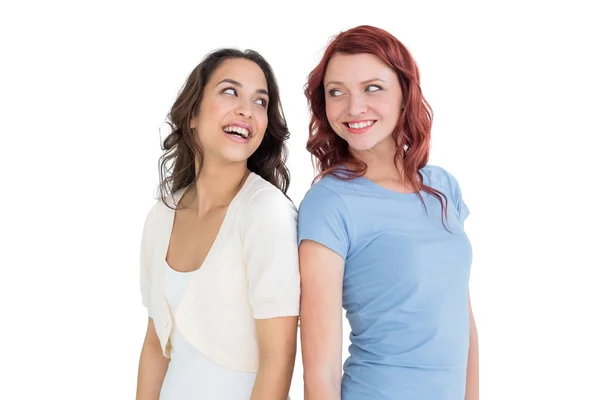 Two cheerful young female friends — Stock Photo, Image