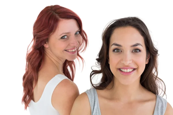 Close-up portrait of beautiful young female friends — Stock Photo, Image