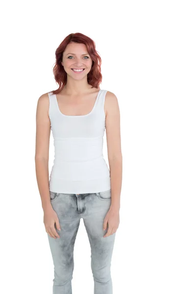 Portrait of a smiling casual young woman — Stock Photo, Image