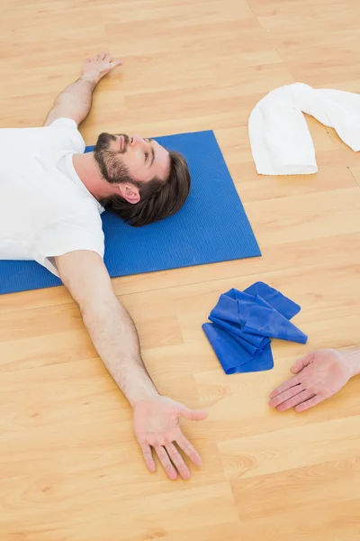 High angle view of a young man relaxing — Stock Photo, Image