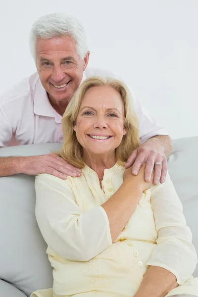 Happy senior couple at home — Stock Photo, Image