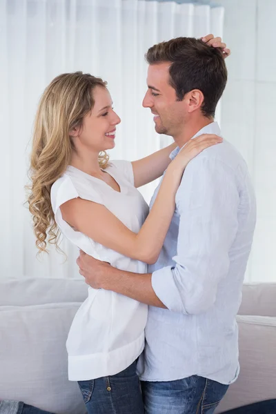Loving young couple looking at each other — Stock Photo, Image