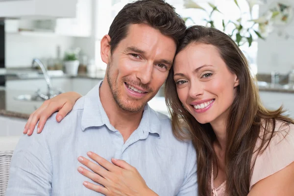 Close-up of a happy couple at home — Stock Photo, Image