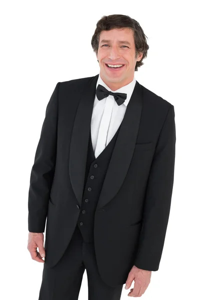 Cheerful groom in tuxedo — Stock Photo, Image