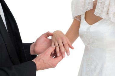 damat ve gelin düğün yüzük alışverişi seven