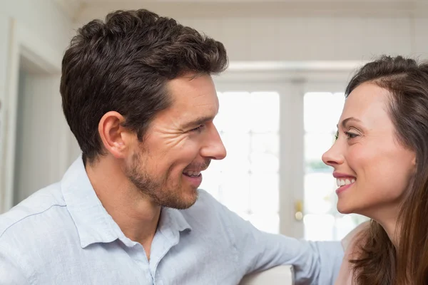 Loving young couple looking at each other — Stock Photo, Image