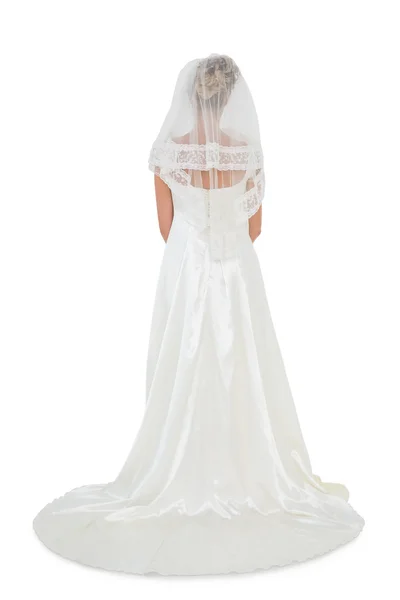 Rear view of bride in luxurious dress — Stock Photo, Image