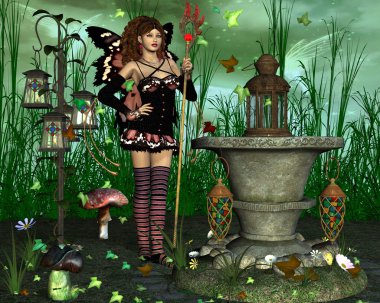 Peri sihirli kuyruk personel ile