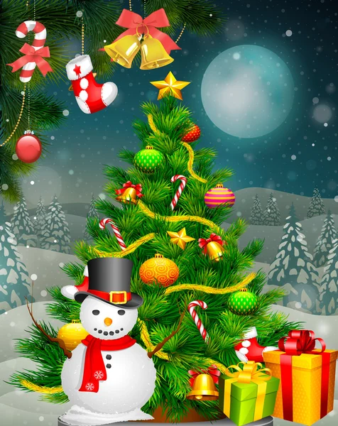 Noel tatili bir kardan adam ile