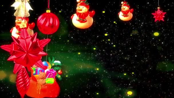 Footage with beautiful animation - Christmas Trinkets — Stock Video