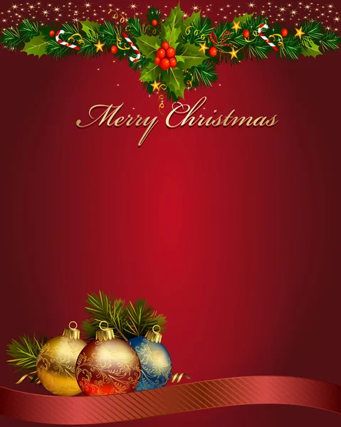 Cartão de felicitações - Feliz Natal — Vetor de Stock