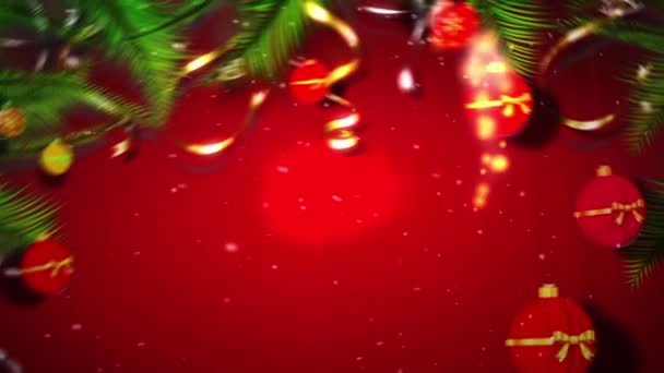 Filmmaterial Hintergrund High Definition - Weihnachtskugeln — Stockvideo