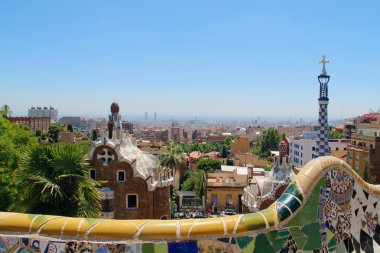 Park guell, gaudi, Barselona, İspanya