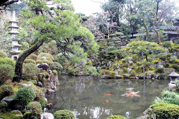 日本の古い寺庭園 — ストック写真