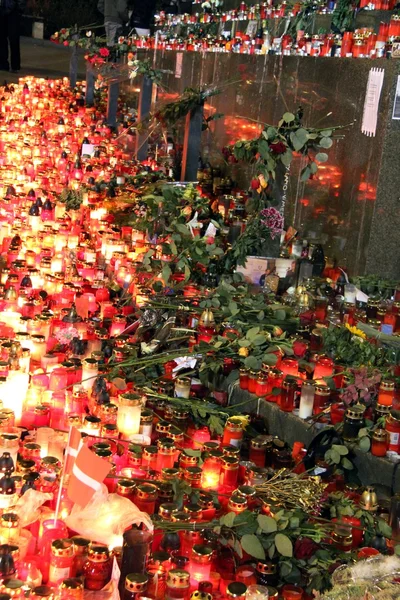Präsident räumt Trauerfeier für Havel — Stockfoto