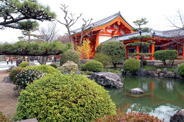 Stary ogród japoński świątyni — Zdjęcie stockowe