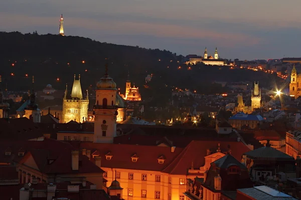 Praga por la noche, República Checa —  Fotos de Stock