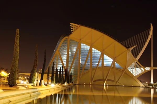 Ciudad de Valencia de noche, España —  Fotos de Stock