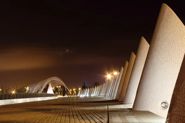 Cidade de Valência, à noite, Espanha — Stok fotoğraf