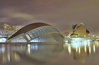 cidade de Valência, à noite, Espanha