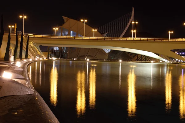 City of Valencia at Night, Spain — Stock Photo, Image