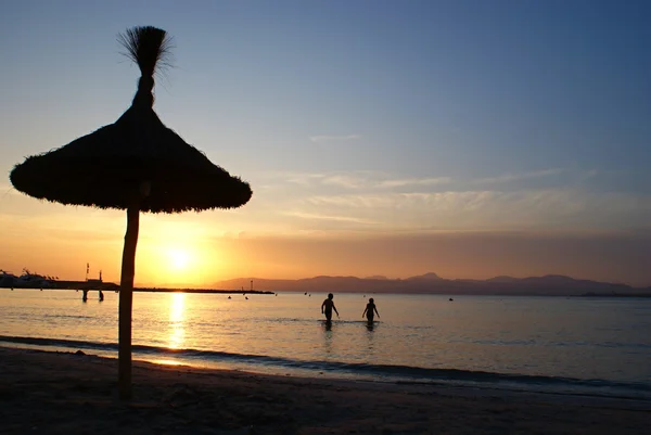 Puesta del sol, Mallorca Imagen de archivo