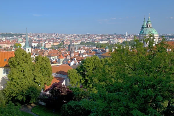 Prag kırmızı çatılar — Stok fotoğraf