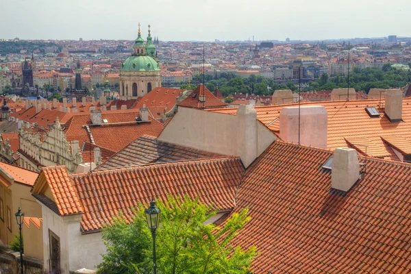 Prague red roofs — Stock Photo, Image