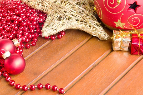 Christmas background on a table — Stock Photo, Image