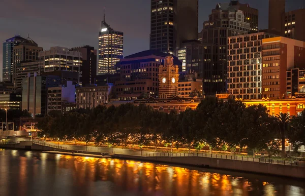 Melbourne por la noche — Foto de Stock