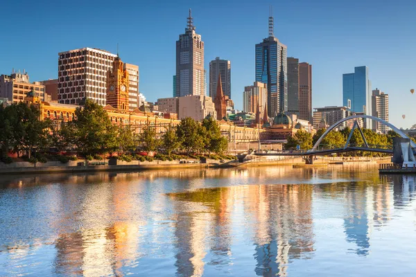 Melbourne skyline Imagens Royalty-Free