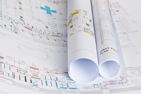 Arquitetos Layout Desenhos Imagem De Stock