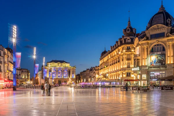 Площадь Комеди в Монпелье — стоковое фото