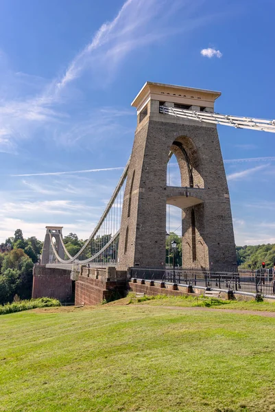 Clifton Suspension Bridge Przez Wąwóz Avon Bristolu Anglia — Zdjęcie stockowe