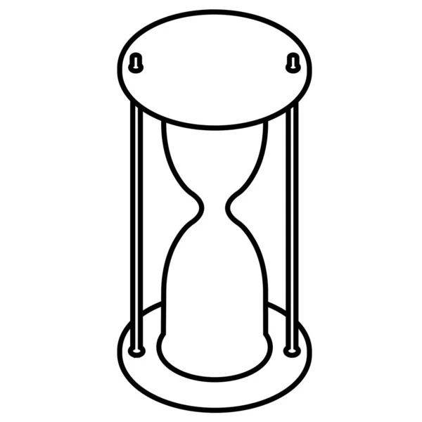 Isometrisk Timglasöversikt Isolerad Vitt Anordning För Noggrann Mätning Tid Webbplatsikonen — Stock vektor