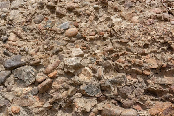 Камень Состоящий Различных Небольших Камней Горизонтальное Изображение — стоковое фото