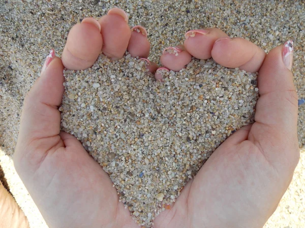 Сердце песка Стоковое Изображение