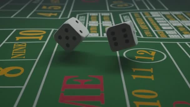 Dice Roll Slow Motion — Stock Video