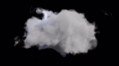Weather Effect. Day Cloud and Thunder. Seamless loop.