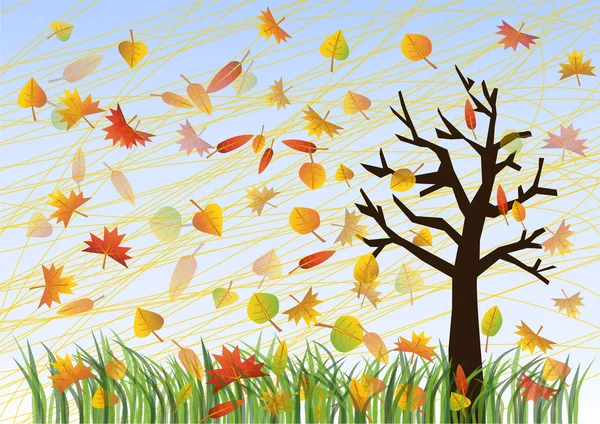 Illustrazione d'autunno — Vettoriale Stock