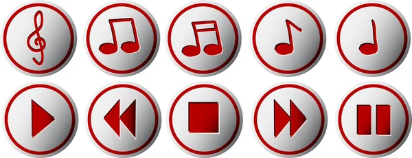 Music buttons — Stock Vector